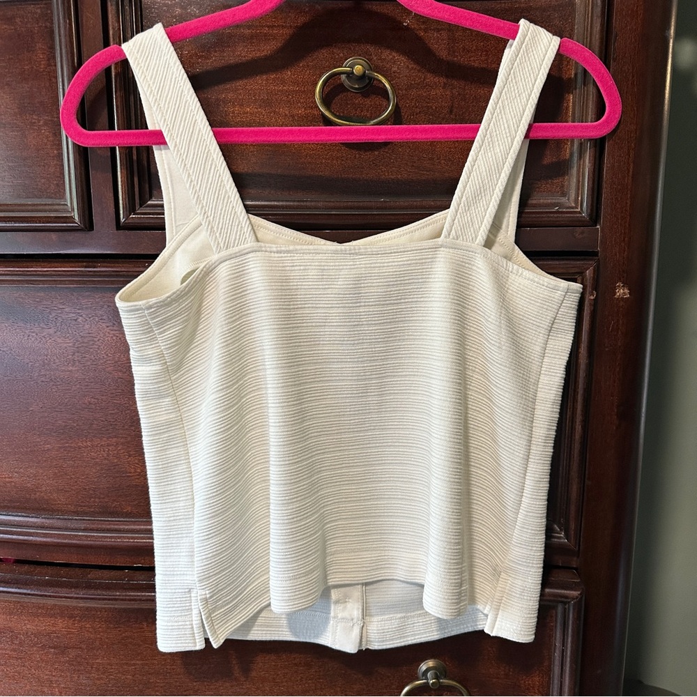 J. Crew Ribbed Button Up Tank Top - Picture 3 of 5